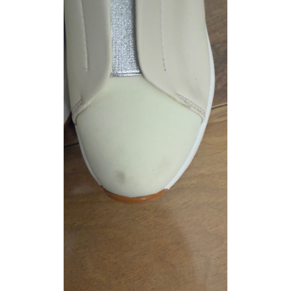 Women's LANVIN en Bleu Beige Silver Slip-On Sneakers US 5.5 - Picture 3 of 8